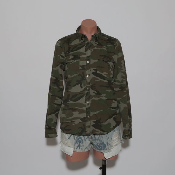 Tops - Army Long Sleeve Button Up